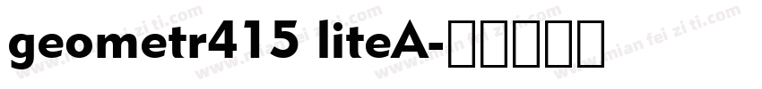 geometr415 liteA字体转换